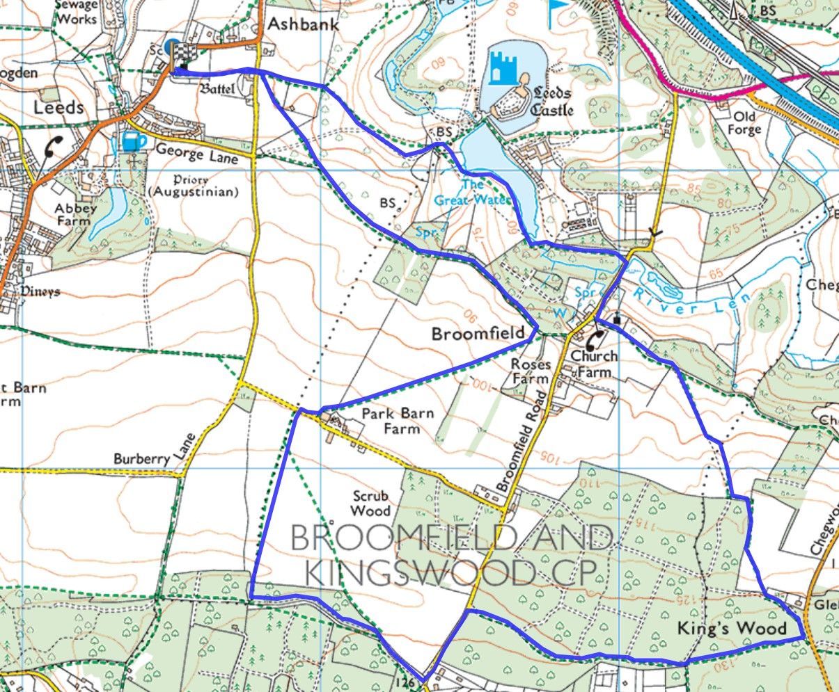 Leeds Castle route map